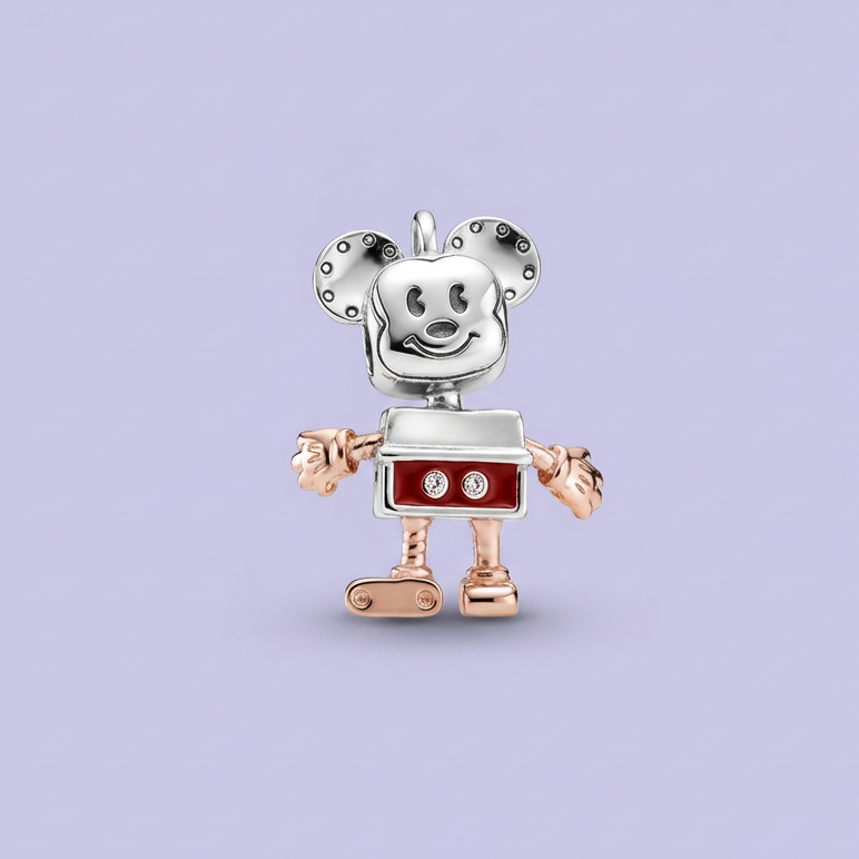 Dije de Plata .925 Estilo Charm Diseño de Robot mod. 1746
