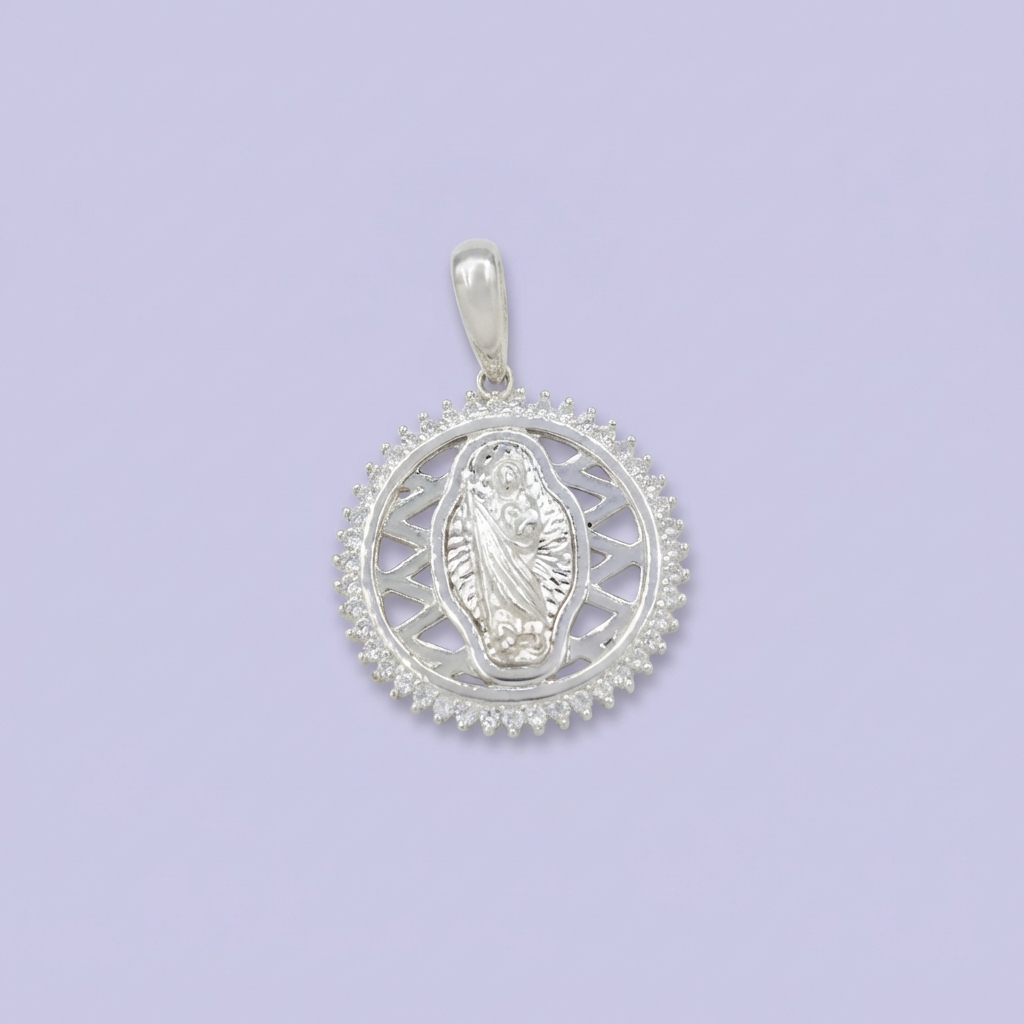 Medalla de Plata .925 de San Judas Incrustado de  Zirconias mod.2019
