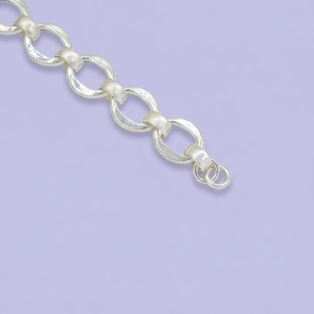 Pulsera de Plata .925 de Diseño Elegante con Eslabones mod. 2037