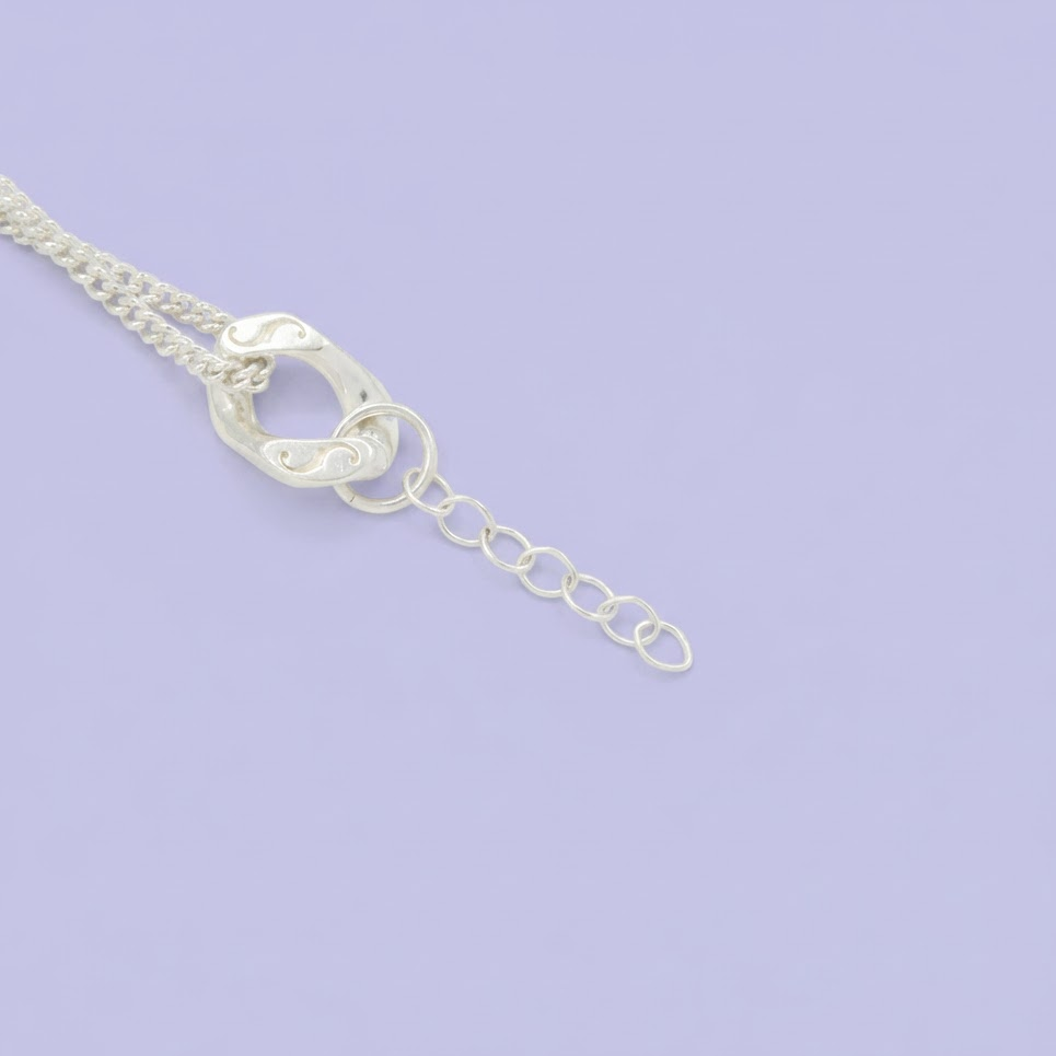 Pulsera de Plata .925 de Diseño Doble con Eslabones mod. 2047
