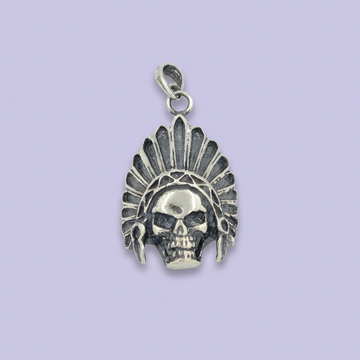 Dije de Caballero Plata .925 Calavera con Penacho mod. 2067