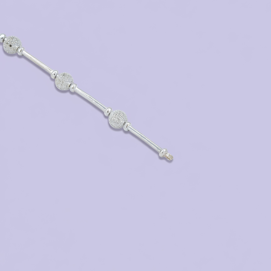 Pulsera de Plata .925 de Diseño Elegante con Zirconias Finas mod.2038