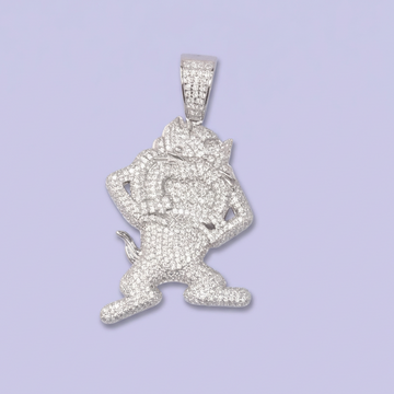 Dije de Plata .925 con Diseño de Mono Rebelde con Zirconias mod. 2074