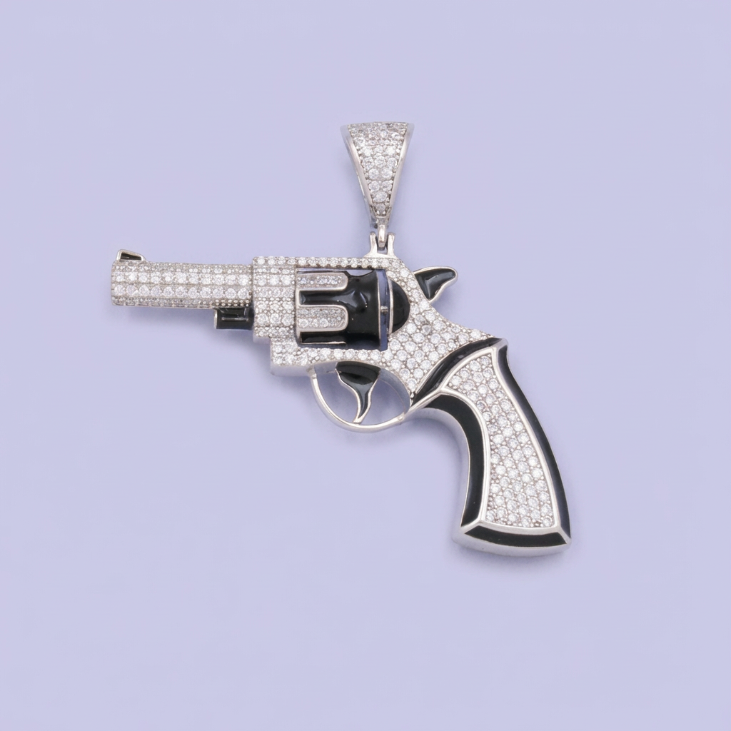 Dije de Plata .925 con Diseño de Revolver mod. 2059