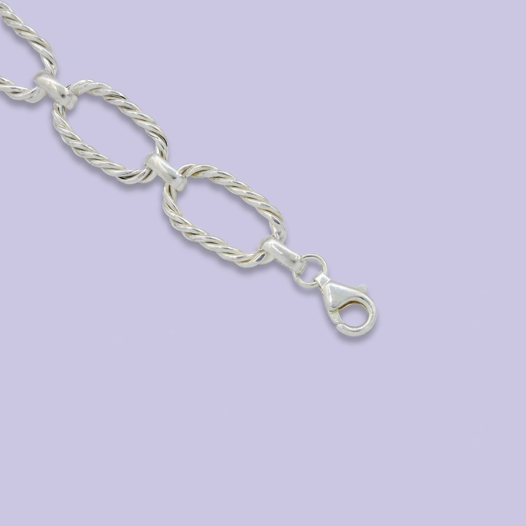 Pulsera de Plata .925 de Diseño Tipo Espiral  mod. 2042