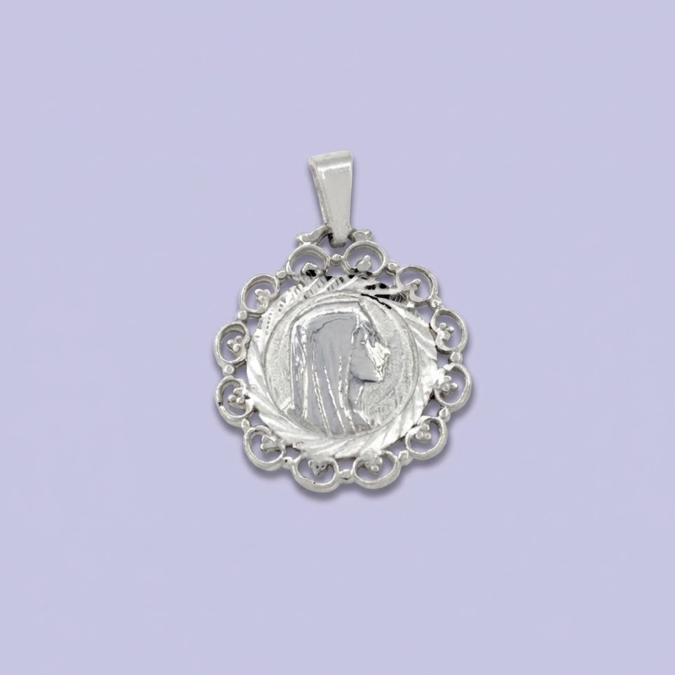 Medalla de Plata .925 con Diseño de la Virgen mod. 2013