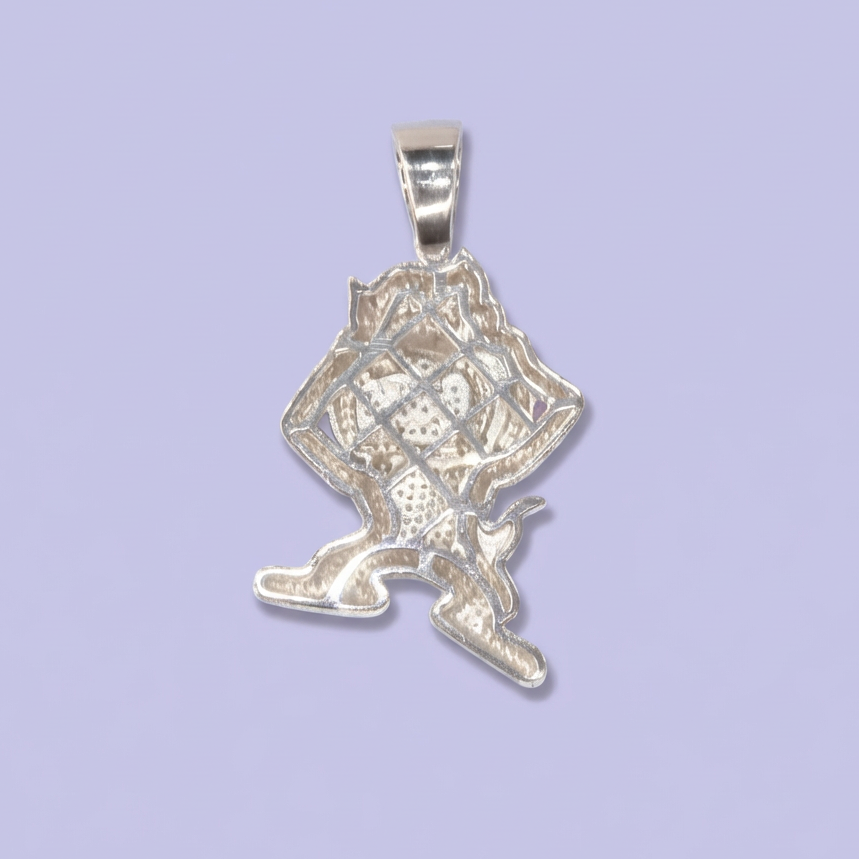 Dije de Plata .925 con Diseño de Mono Rebelde con Zirconias mod. 2074