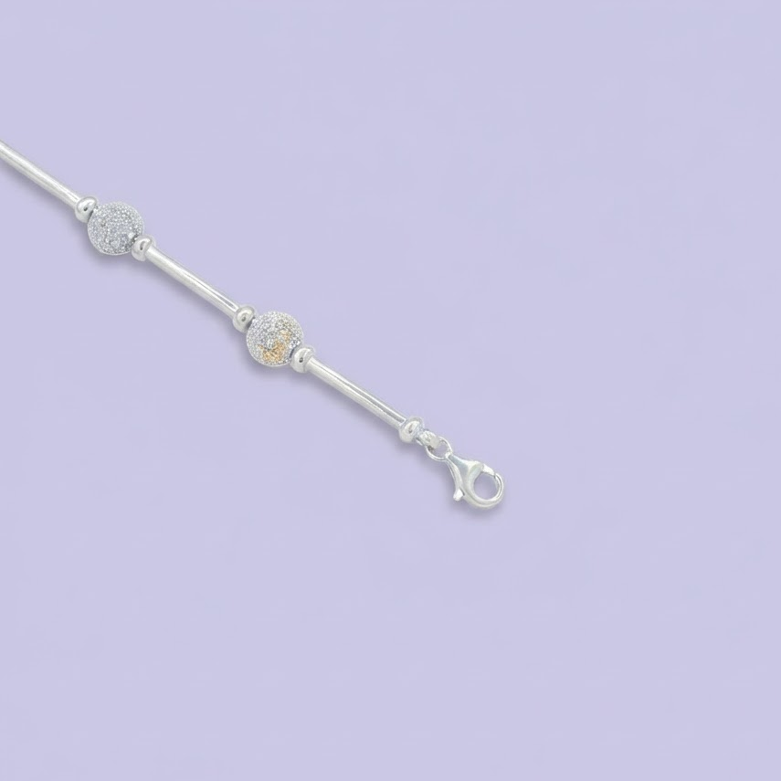 Pulsera de Plata .925 de Diseño Elegante con Zirconias Finas mod.2038