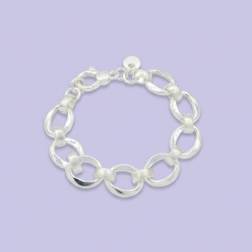Pulsera de Plata .925 de Diseño Elegante con Eslabones mod. 2037