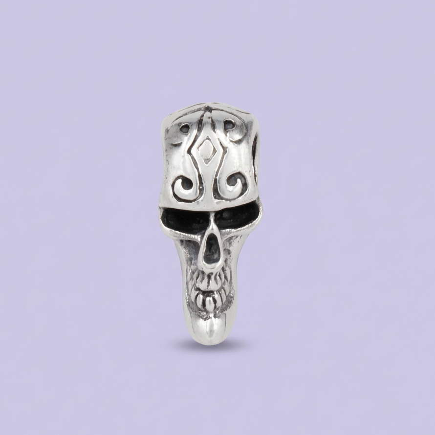 Dije de Caballero Plata .925 Calavera con Mandíbula Alargada mod. 2068