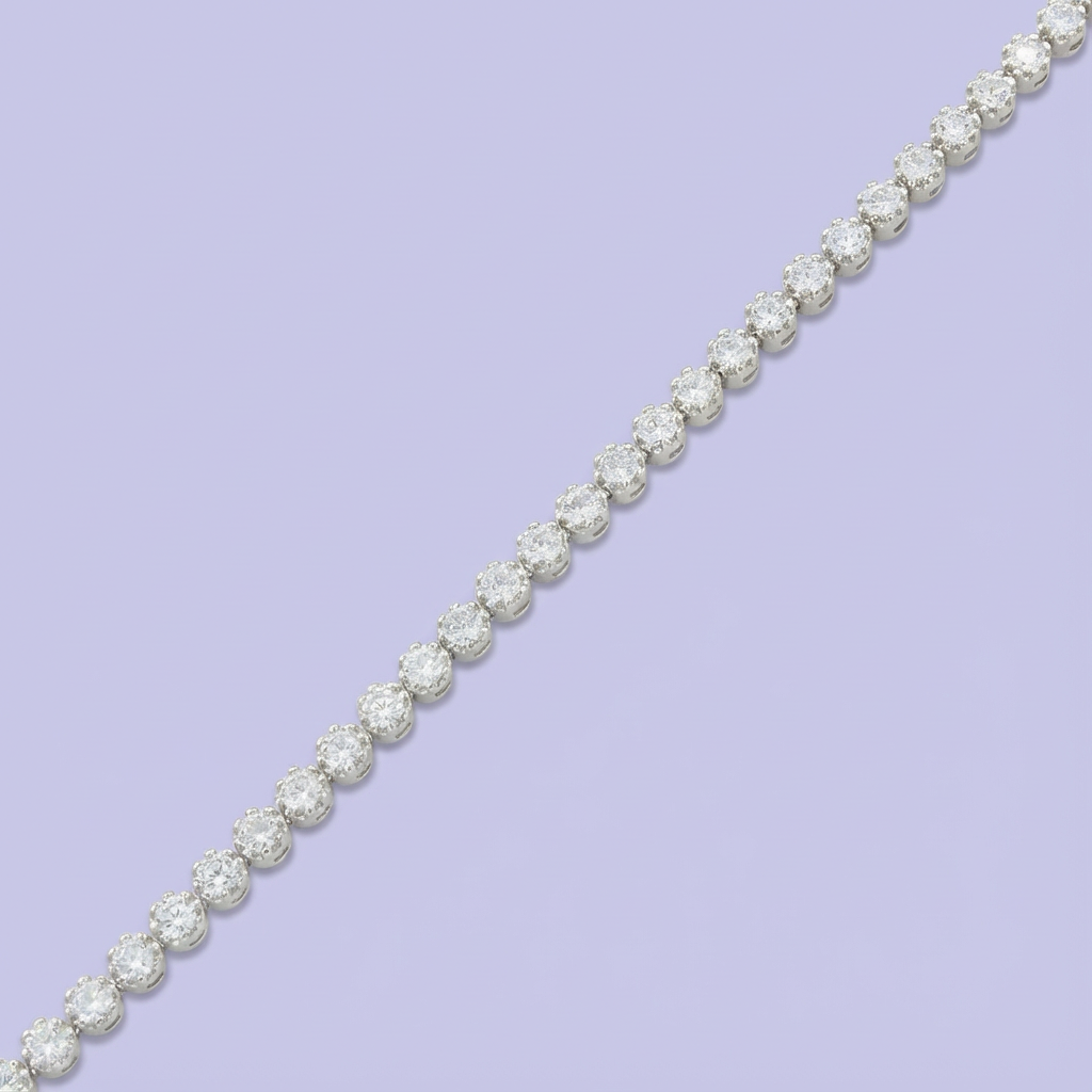 Pulsera de Plata .925 de Tejido Tenis Especial Incrustado de Zirconias Brillantes mod. 1760