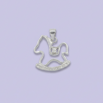 Dije de Plata .925 con Diseño de Caballo Incrustado de Zirconias Brillantes mod. 1798