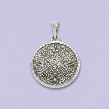 Dije de Plata .925 con Diseño de Calendario Azteca Grande mod. 1783