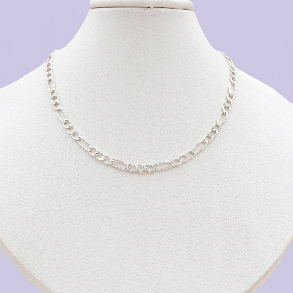 Cadena de Plata .925 de Tejido 3x1 con Diamantado mod. 1886