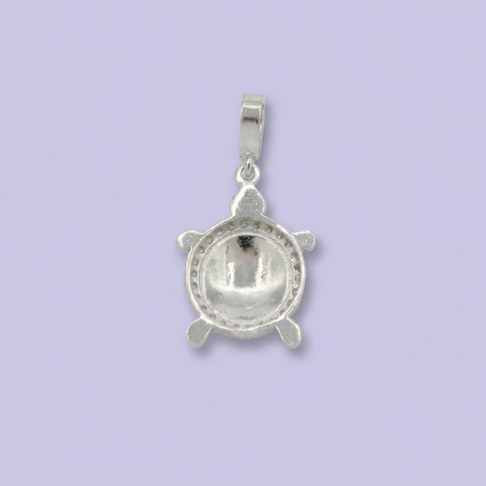 Dije de Plata .925 con Diseño de Tortuga Incrustado de Zirconias Brillantes mod. 1792