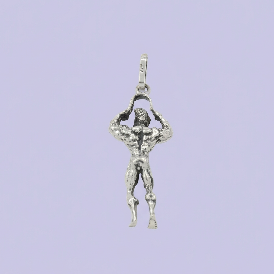 Dije de Plata .925 con Diseño de Fisicoculturista mod. 1779