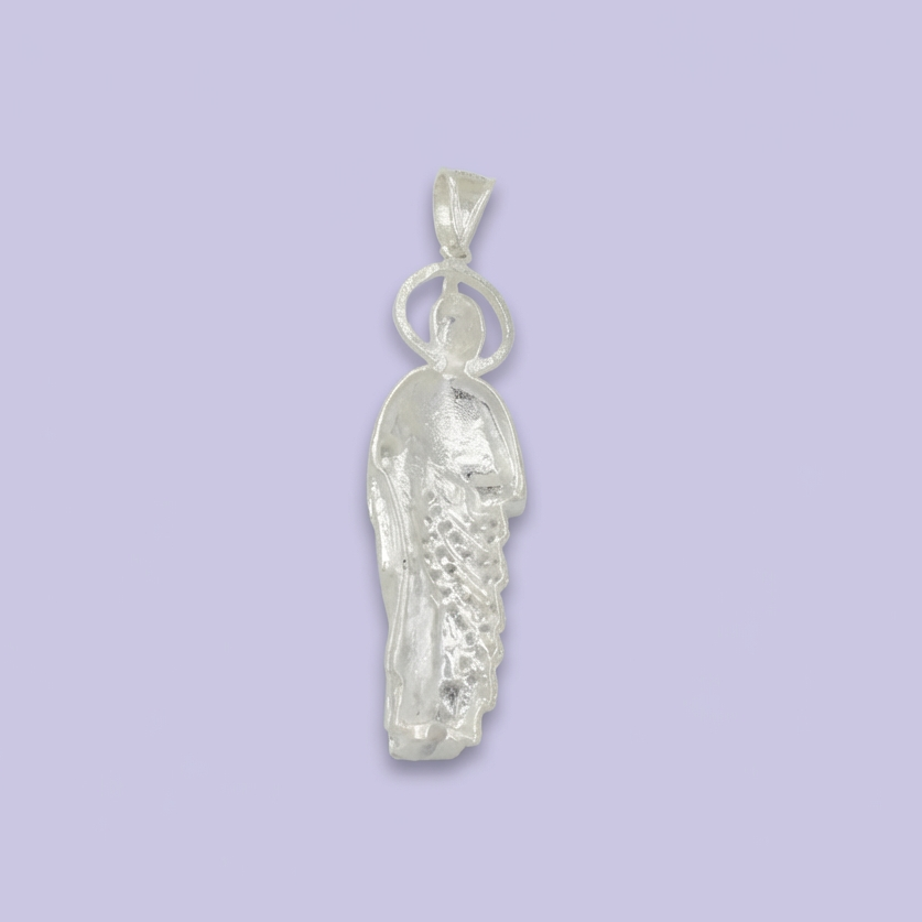 Dije Bulto de Plata .925 San Judas con Manto Incrustado de Zirconias Finas mod. 1765