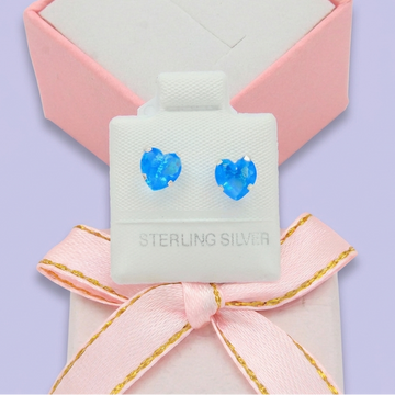 Broquel de Plata .925 de Corazón Incrustado de Zirconia Reluciente mod. 1913