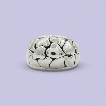 Anillo de Plata .925 con Diseño de Corazones Lisos mod. 1820