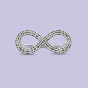 Anillo de Plata .925 con Diseño de Infinito con Zirconias Finas mod. 1819