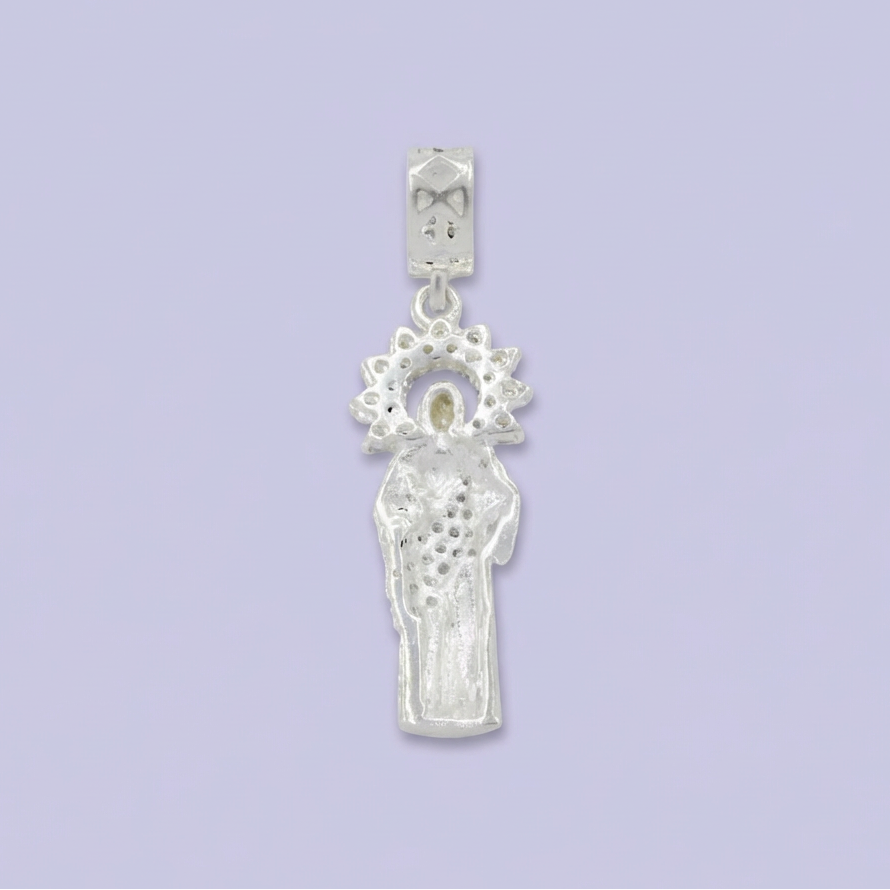 Dije Bulto de Plata .925 San Judas Incrustada de Zirconias Finas mod. 1771