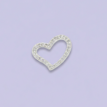 Dije de Plata .925 con Diseño de Corazón con Zirconias Brillante mod. 1809
