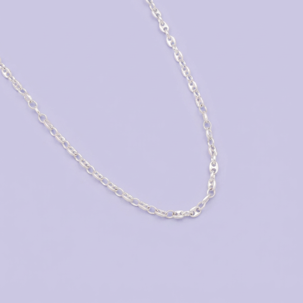 Cadena de Plata .925 Tejido de Ancla Fino y Hueco mod. 1895