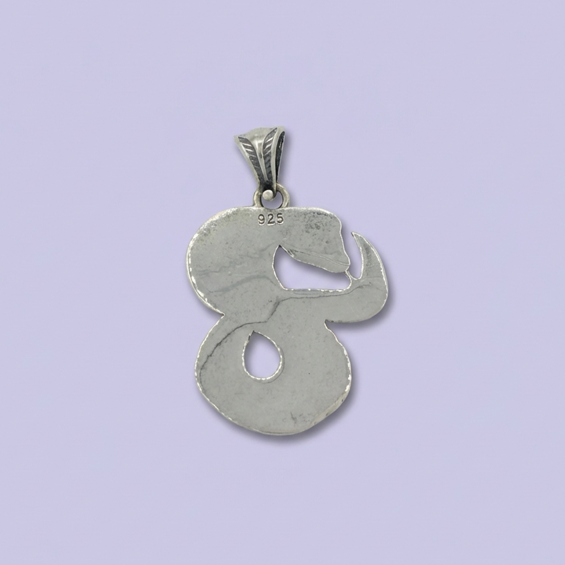 Dije de Plata .925 con Diseño de Cobra Brillante mod. 1804