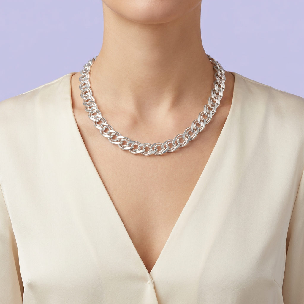 Cadena de Plata .925 de Tejido Barbado Chino mod. 1887