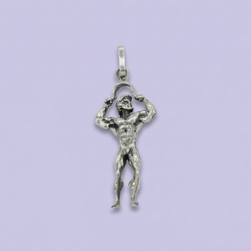 Dije de Plata .925 con Diseño de Fisicoculturista mod. 1779