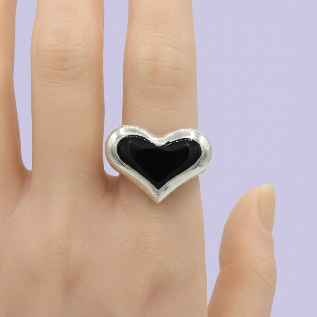 Anillo de Plata .925 con Diseño de Corazón Brillante mod. 1829