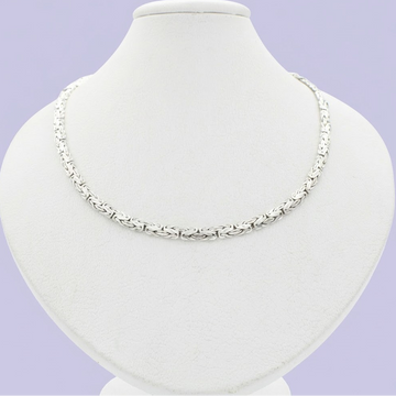 Cadena de Plata .925 de Tejido Bizantino Plano Chico mod. 2028