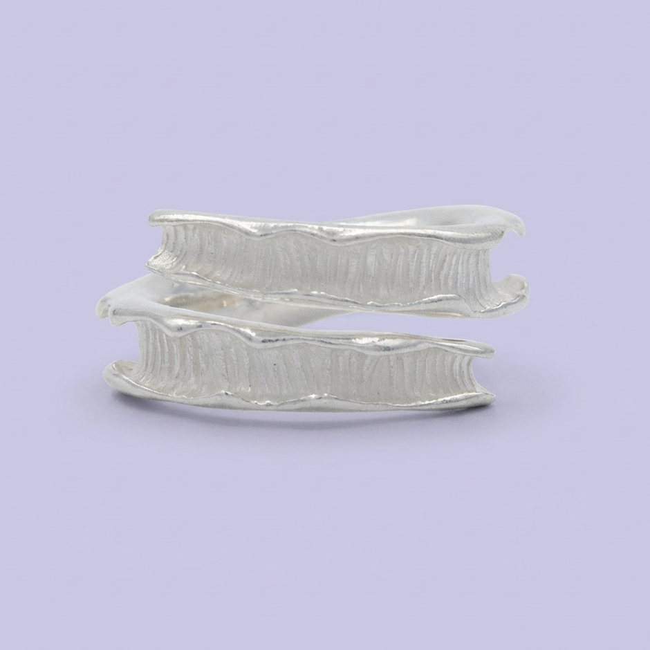 Anillo de Plata .925 con Diseño Abierto Liso mod. 1843