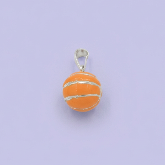 Dije de Plata .925 con Diseño de Balon de Basquetbol mod. 1774