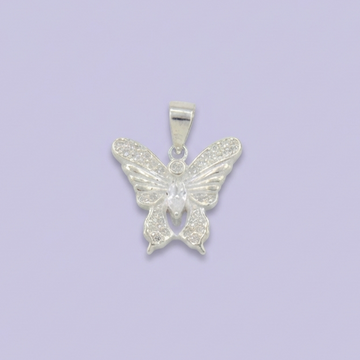 Dije de Plata .925 con Diseño de Mariposa con Incrustación de Zirconias mod. 1803