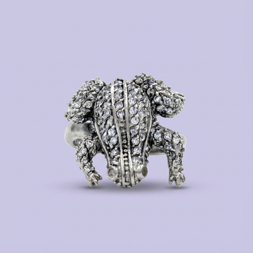 Anillo de Plata .925 con Diseño de Rana con Zirconias Finas mod. 1831