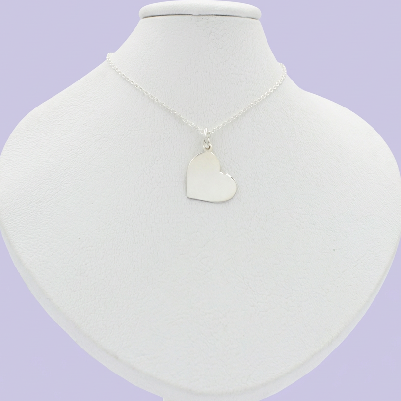 Gargantilla de Plata .925 Especial con Diseño de Corazón Plano mod. 1851