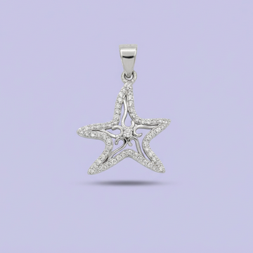 Dije de Plata .925 con Diseño de Estrella Incrustado de Zirconias Brillantes mod. 1787