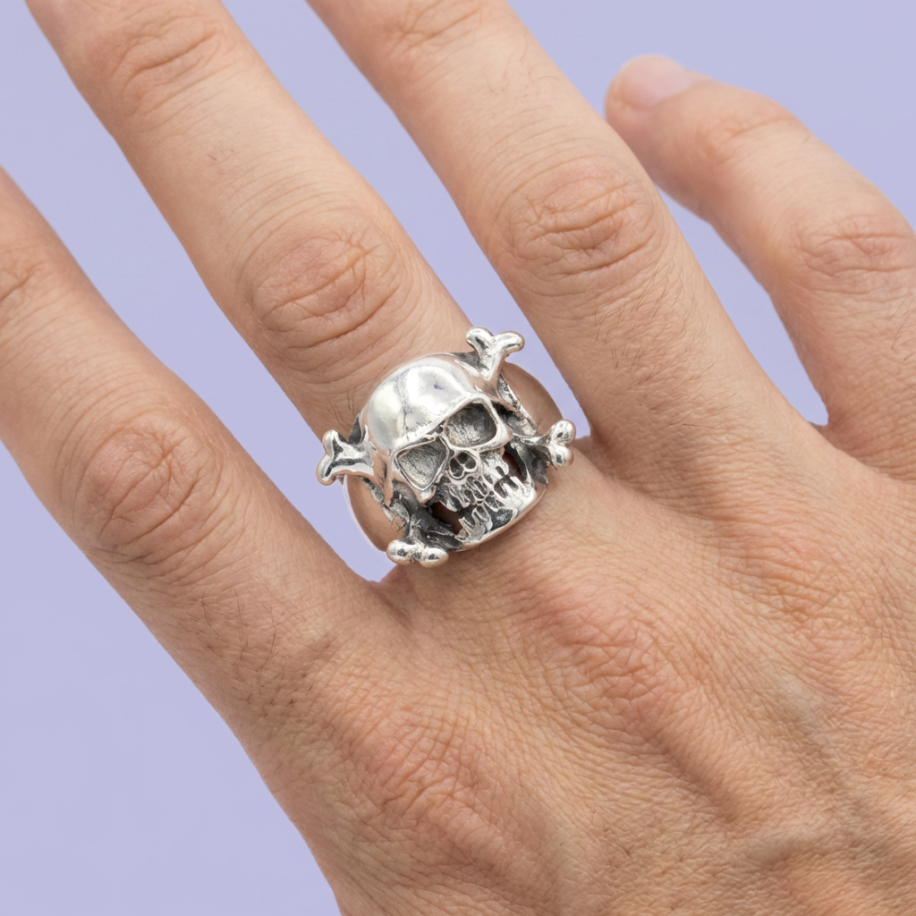 Anillo de Plata .925 Diseño de Calavera mod. 1998