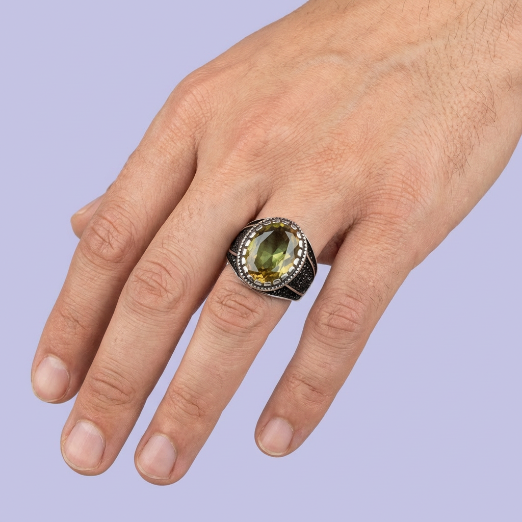 Anillo de Plata .925 Diseño Otomano con Sultanita mod. 2006