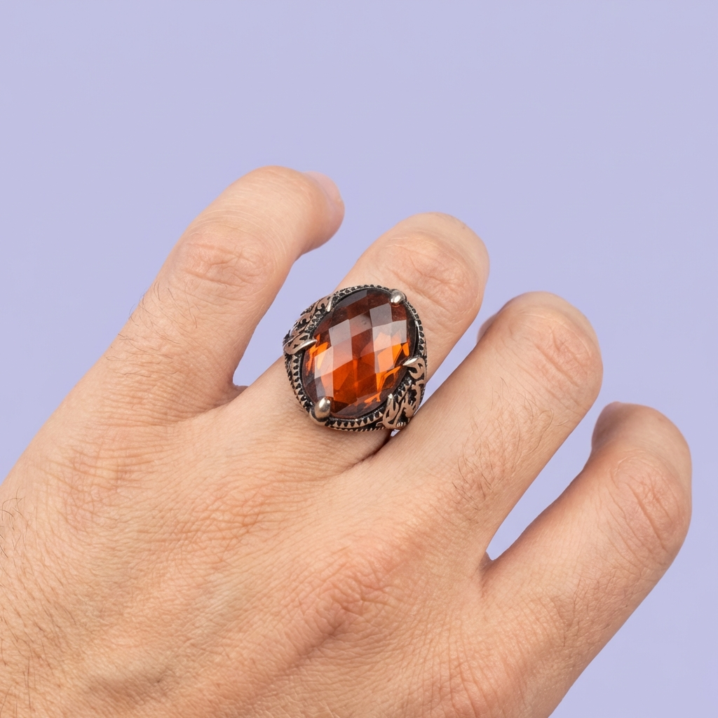 Anillo de Plata .925 Diseño Oval Elegante mod. 2003