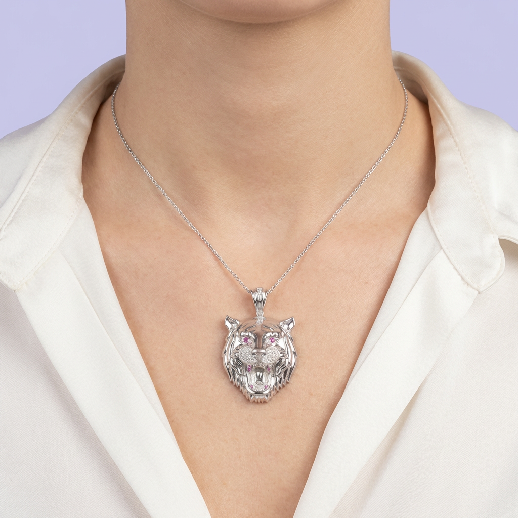 Dije de Plata .925 con Diseño de Tigre mod. 2057
