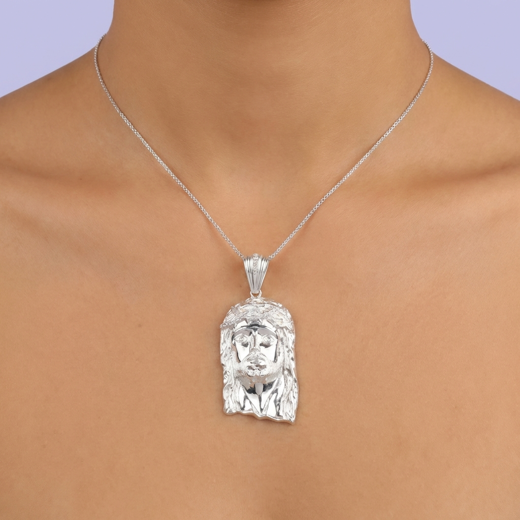 Dije Bulto de Plata .925 Rostro Divino mod. 1975