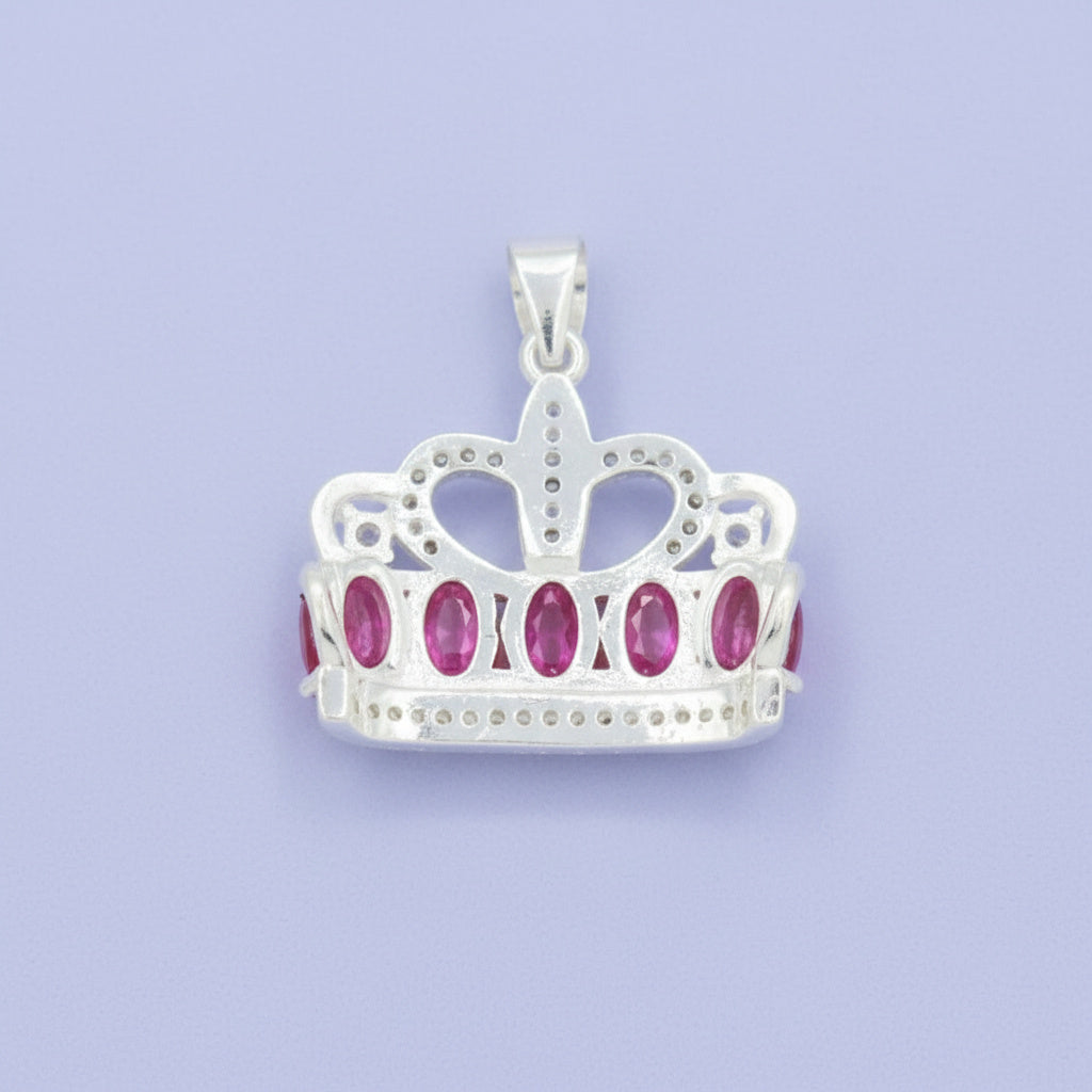 Dije de Plata .925 con Diseño de Corona con Zirconias mod. 1521