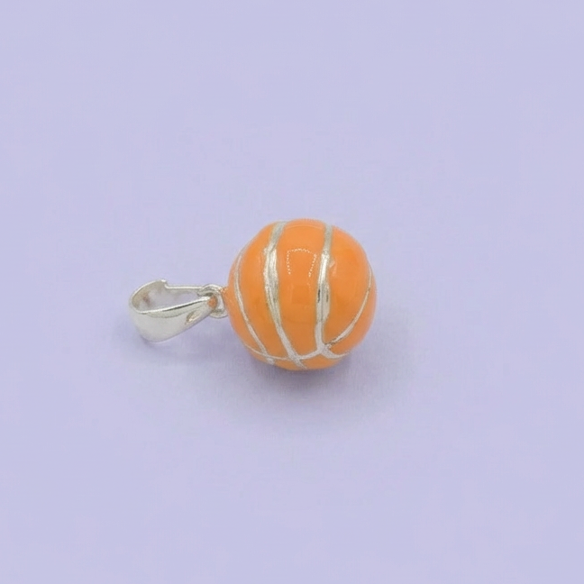 Dije de Plata .925 con Diseño de Balon de Basquetbol mod. 1774