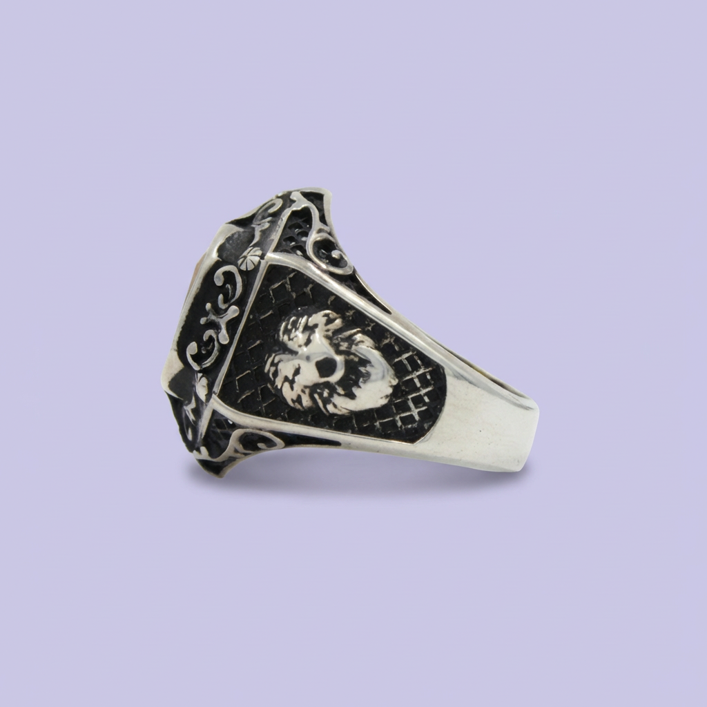 Anillo de Plata .925 Diseño Elegante con Zirconia Amarilla mod. 1990