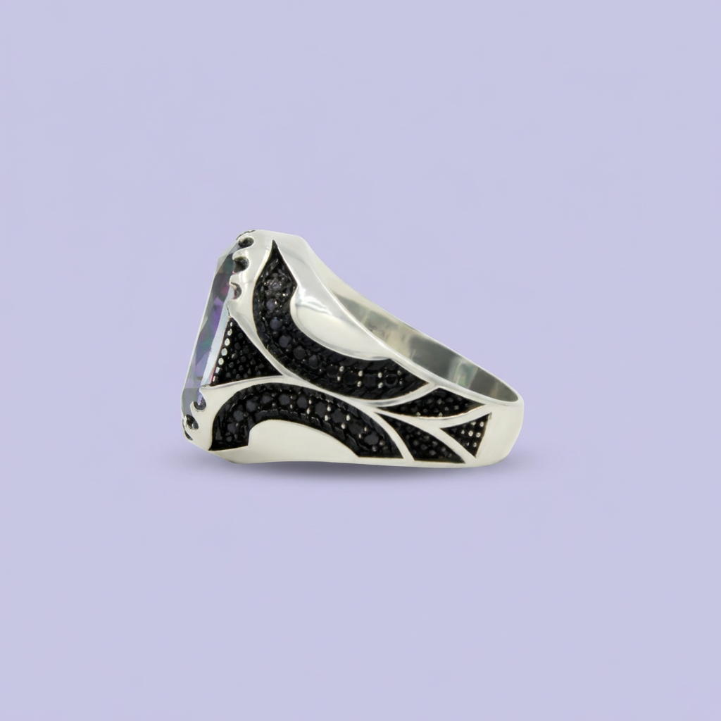 Anillo de Plata .925 Especial con Zirconia Tornazol Brillante mod. 1982