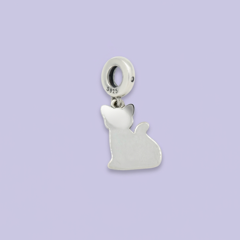 Dije de Plata .925 Estilo Charm con Diseño de Gato con mod. 1944