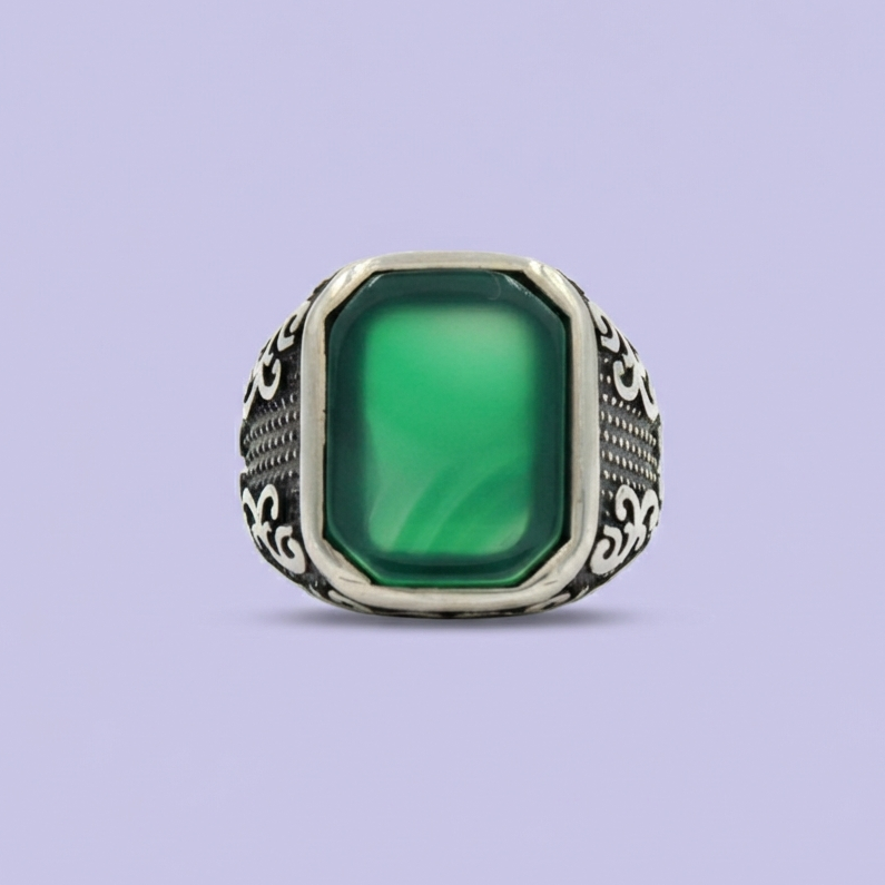 Anillo de Plata .925 Diseño Otomano Semi Cuadrado mod. 1995