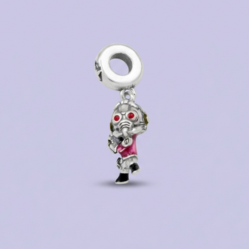 Dije de Plata .925 Estilo Charm con Diseño de Superheroe Espacial mod. 1953